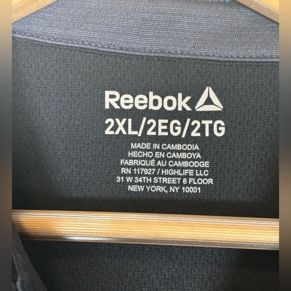 Reebok Short Sleeve Golf Moisture Management Polo-Black-Men Size XXL - Picture 3 of 5